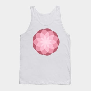 Geometric Flower of Circles (Pink) Tank Top